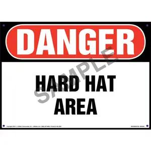 Danger: Hard Hat Area - OSHA Sign