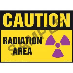 Caution: Radiation Area With Graphic - OSHA Sign