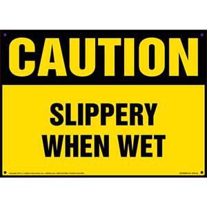 Caution: Slippery When Wet - OSHA Sign