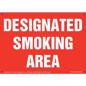 Designated Smoking Area Sign