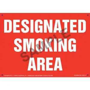 Designated Smoking Area Sign