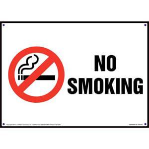 No Smoking Sign with Icon - Landscape