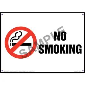 No Smoking Sign with Icon - Landscape