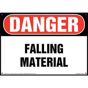 Danger: Falling Material Sign - OSHA
