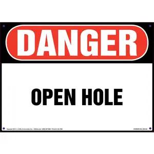 Danger: Open Hole Sign - OSHA