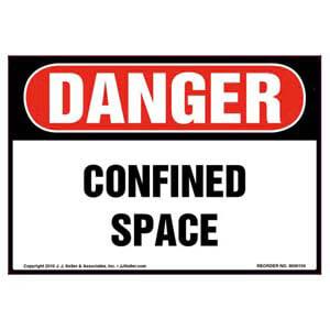 Danger: Confined Space Label - OSHA