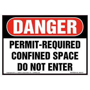 Danger: Permit-Required Confined Space, Do Not Enter Label - OSHA