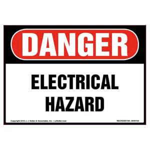Danger: Electrical Hazard - OSHA Label