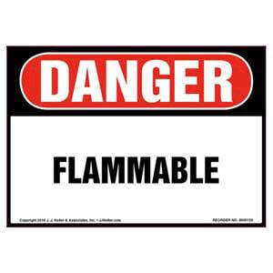 Danger: Flammable Label - OSHA