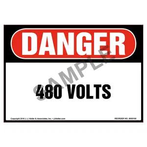 Danger: 480 Volts - OSHA Label