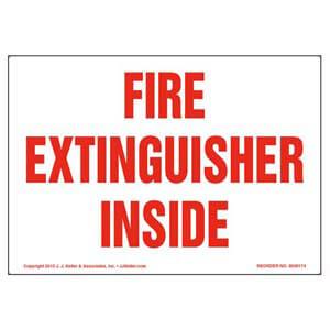 Fire Extinguisher Inside Label