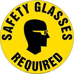Safety Glasses Required Sign