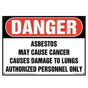 Danger: Asbestos, Authorized Personnel Only Sign - OSHA