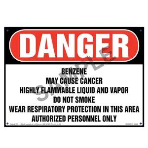 Danger: Benzene, Authorized Personnel Only Sign - OSHA