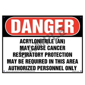 Danger: Acrylonitrile (AN), Authorized Personnel Only Sign - OSHA