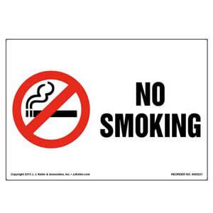No Smoking Label with Icon
