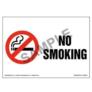 No Smoking Label with Icon