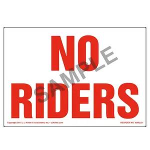 No Riders Label