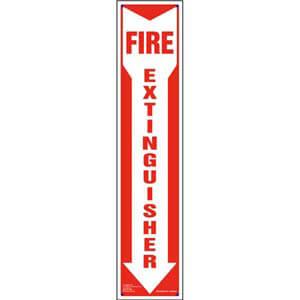 Fire Extinguisher Sign - Down Arrow, Vertical