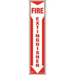 Fire Extinguisher Sign - Down Arrow, Vertical