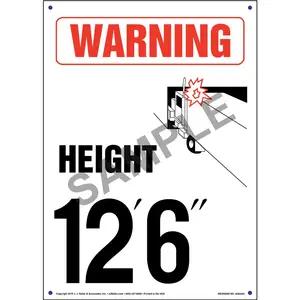 Warning: Vehicle Height 12' 6" Sign