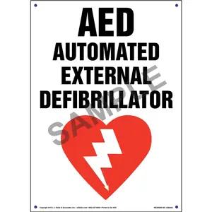 AED, Automated External Defibrillator Sign