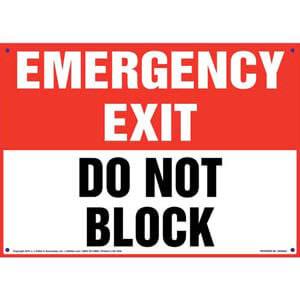 Emergency Exit: Do Not Block Sign