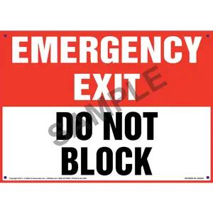 Emergency Exit: Do Not Block Sign