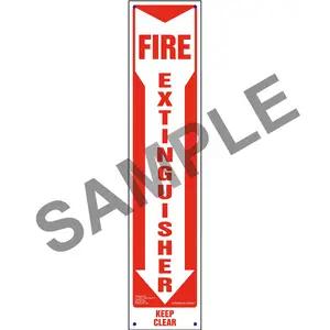 Fire Extinguisher, Keep Clear Sign - Vertical