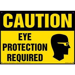 Caution: Eye Protection Required - OSHA Sign