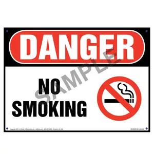 Danger: No Smoking Sign with Icon - OSHA