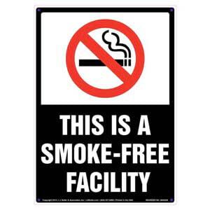 This Is a Smoke-Free Facility Sign