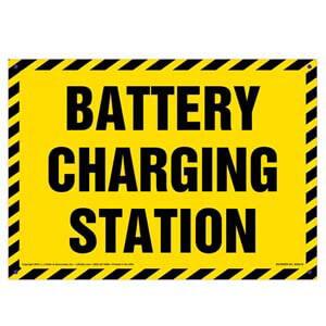 Battery Charging Station Sign