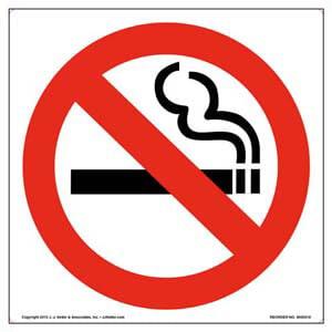 No Smoking Symbol Label