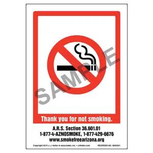 Arizona: Thank You For Not Smoking Label