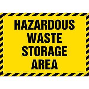 Hazardous Waste Storage Area Sign