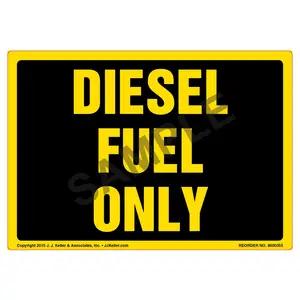 Diesel Fuel Only Vehicle Label