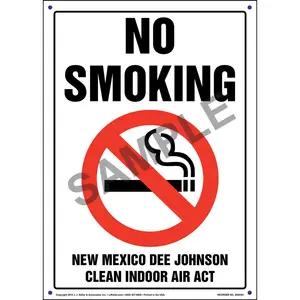 New Mexico Dee Johnson Clean Indoor Air Act: No Smoking Sign