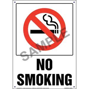 No Smoking Sign with Icon in Box - Portrait