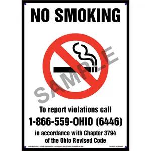 Ohio: No Smoking Sign