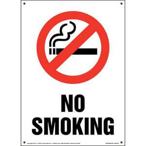 No Smoking Sign with Icon - Portrait