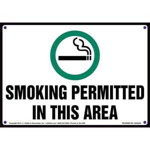 Smoking Permitted In This Area Sign
