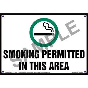 Smoking Permitted In This Area Sign