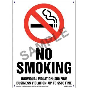 Tennessee: No Smoking Individual Violation $50 Business up to $500 Fine Sign