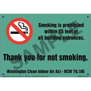 Washington Clean Indoor Air Act: Smoking Prohibited Sign