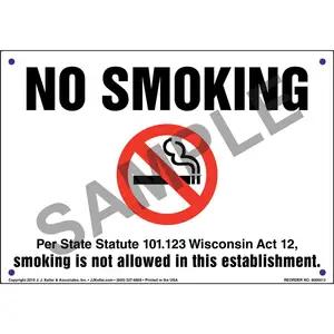 Wisconsin State Statute: No Smoking Sign