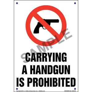 Arkansas: Carrying a Handgun is Prohibited Sign