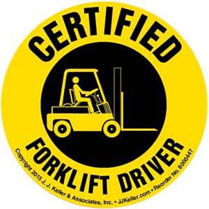 Certified Forklift Driver Hard Hat/Helmet Decal