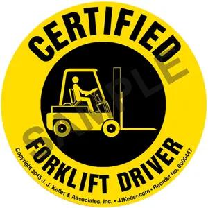 Certified Forklift Driver Hard Hat/Helmet Decal