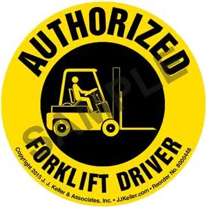 Authorized Forklift Driver Hard Hat/Helmet Decal